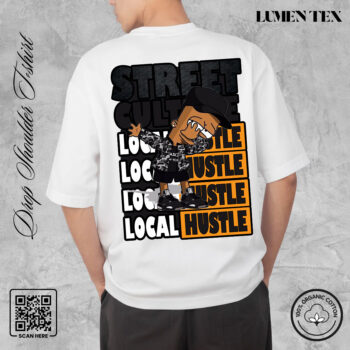 Local Hustle - Drop Shoulder Cotton T-shirt