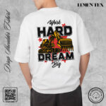 Work Hard - Drop Shoulder Cotton T-shirt