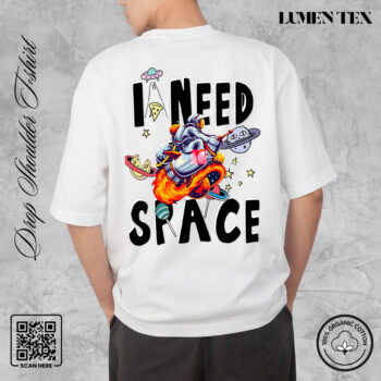 Freedom Space - Drop Shoulder Cotton T-shirt