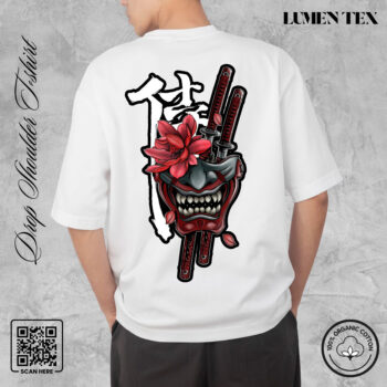 Face Samurai - Drop Shoulder Cotton T-shirt