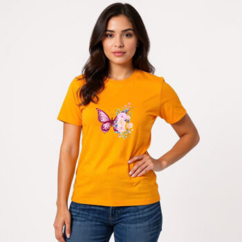 Butterfly Flower  - Cotton T-shirt