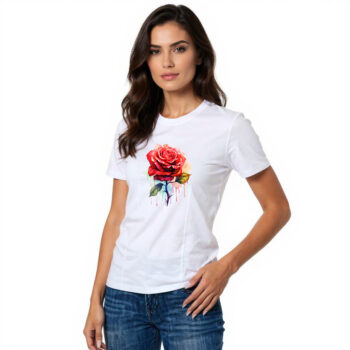 Red Rose - Cotton T-shirt