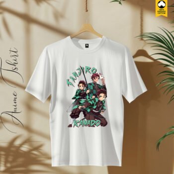 Demon Slayer Tanjiro white - Cotton Anime T-shirt