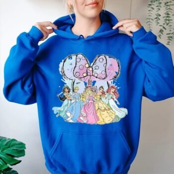 Women’s Princesses Minnie Graphic Hoodie – Classic Fit | Stylish Winter Wear